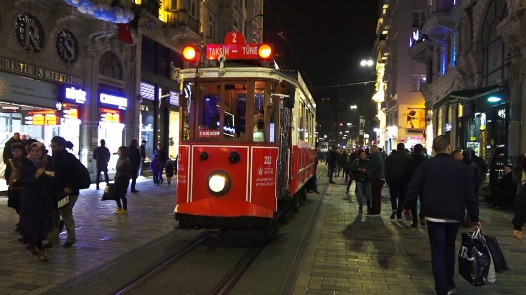 Nightlife street in Istanbul 