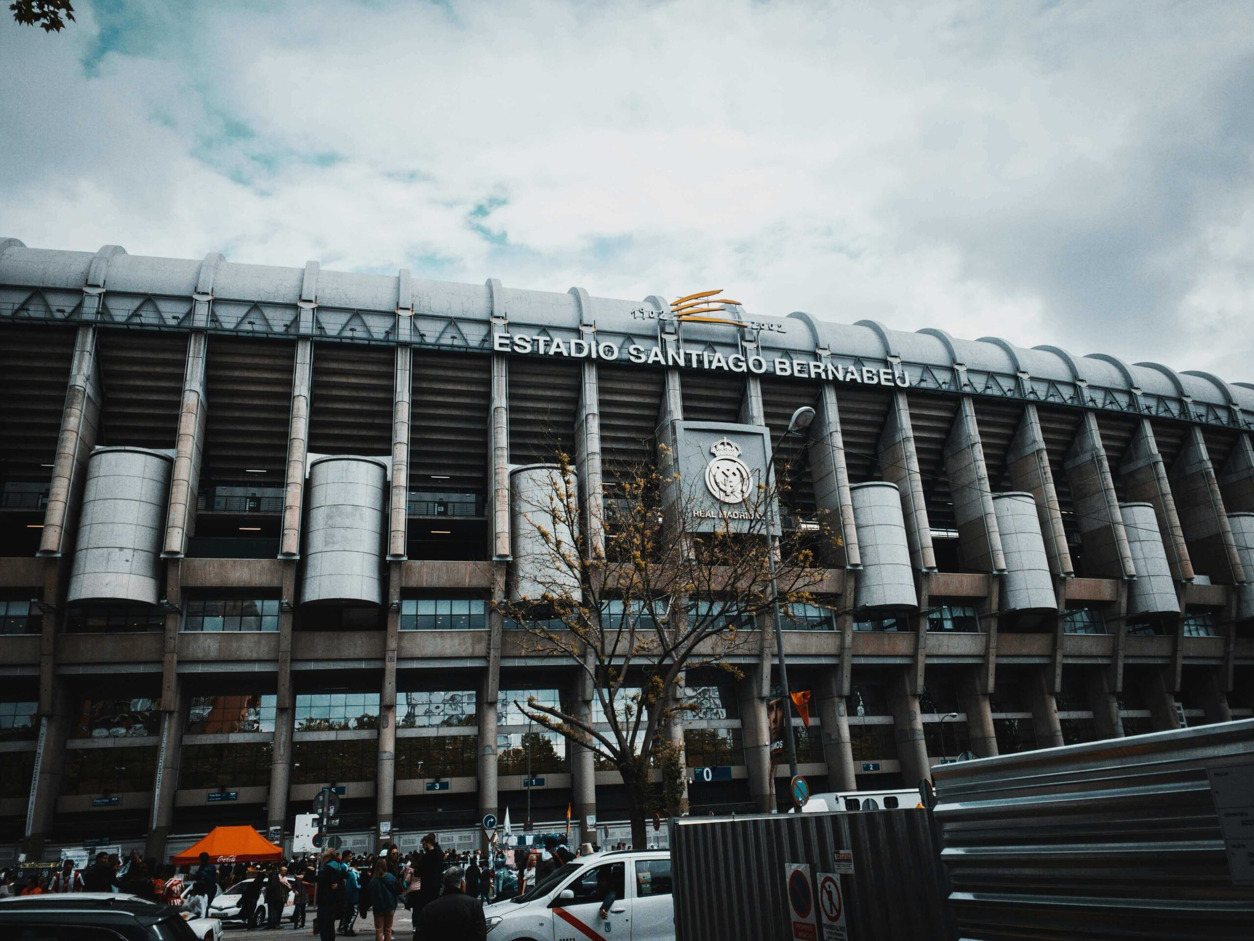 Exterior view of Santiago Bernabéu Stadium in Madrid